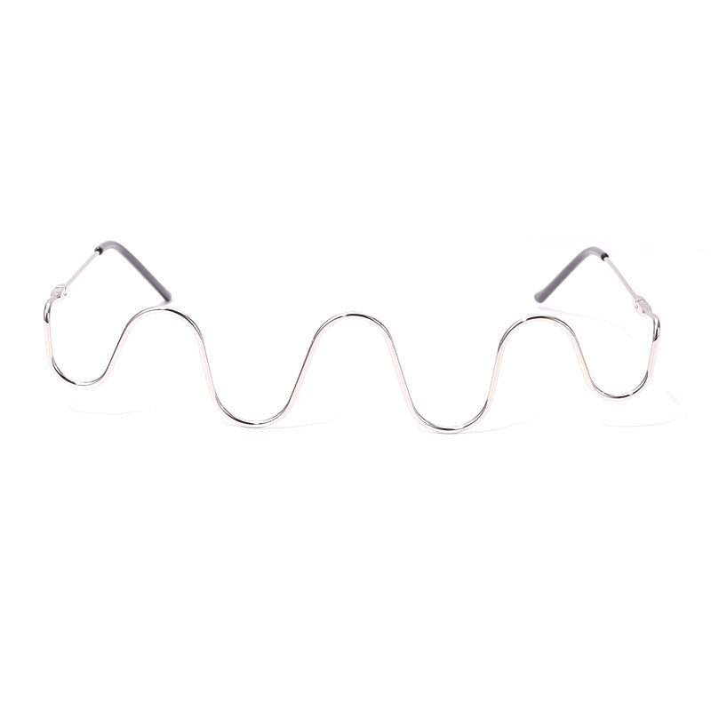 Handmade diamond half-rim glasses