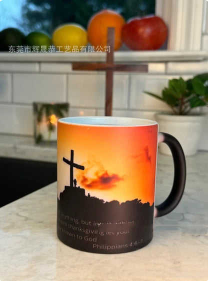 Scripture Verse Mug Coffee Cup Heat Change Color