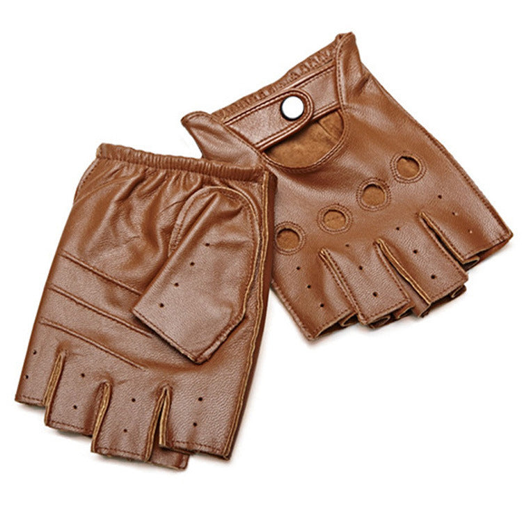 Winter Sheepskin Half Finger Gloves