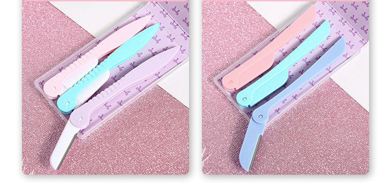 Portable foldable eyebrow trimmer