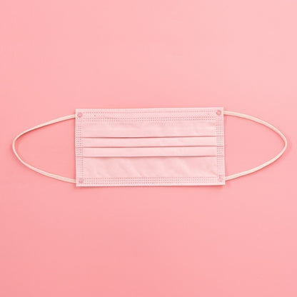 Fashion Milk Tea Color Soft Disposable Mask 5MM Wide Ears