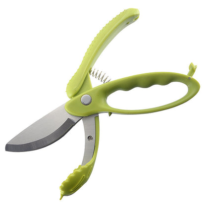 Kitchen Vegetable Salad Scissors Double Edge Serrated