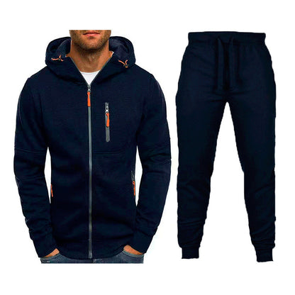 Men's Sport Suit Zipper Cardigan Two-piece Set