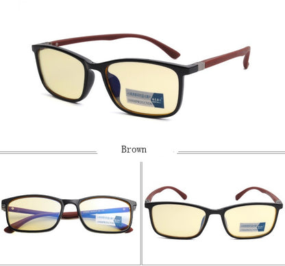 New anti-blue glasses tr90 light men's box flat light anti-radiation glasses esports game glasses
