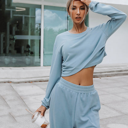 Two Piece Sports And Leisure Hoodie Set