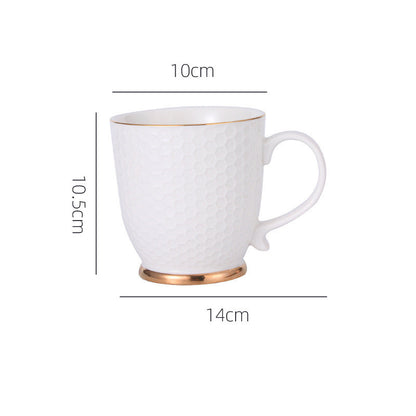 Morandi Ceramic Flower Tea Coffee Mug