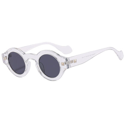Retro Hawksbill Color Small Round Rim Glasses