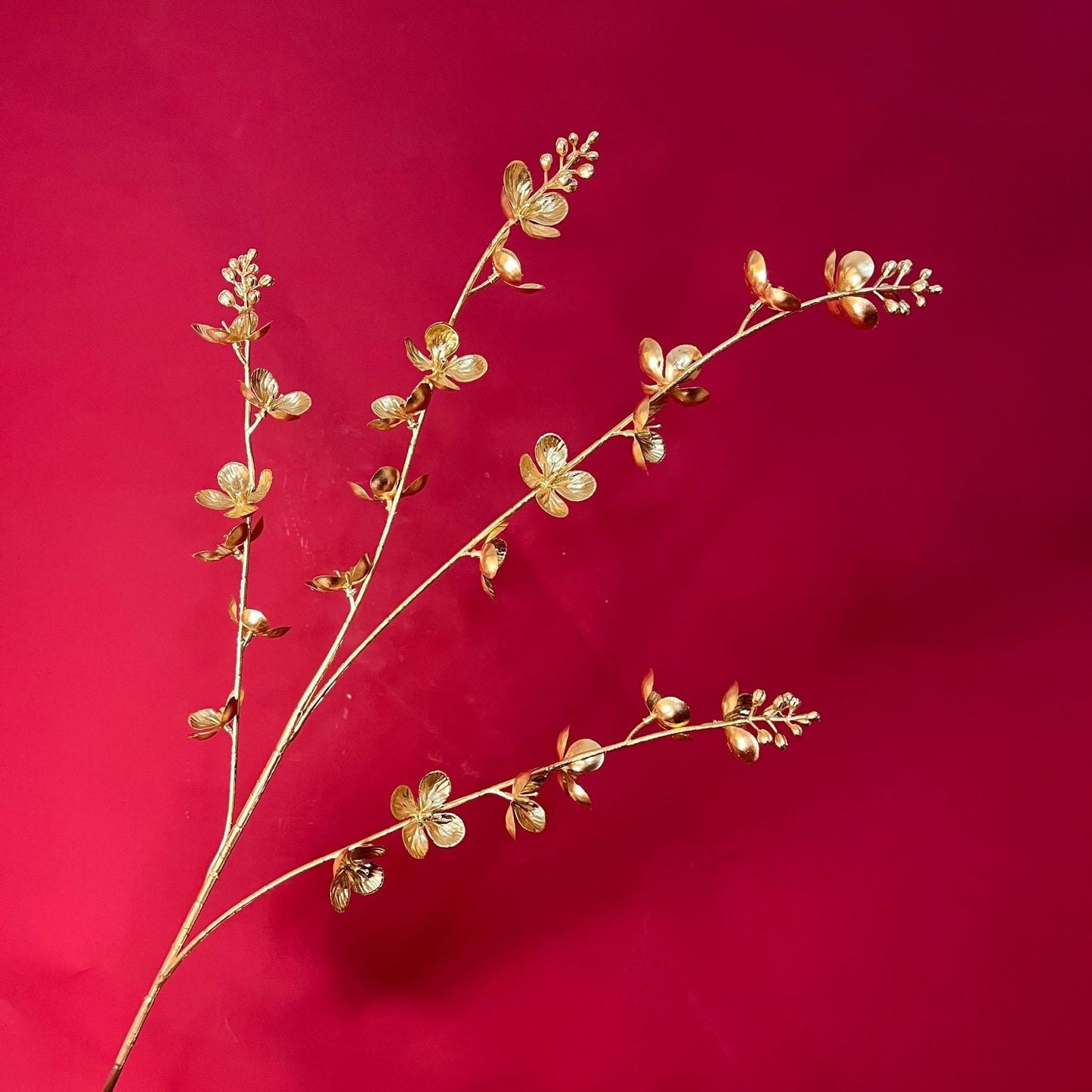 Gold Artificial Flower Bucket Lunar New Year Flower Decoration