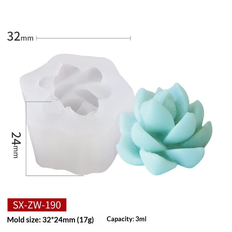 3D Succulent Silicone Candle Mold Cupcake Mold