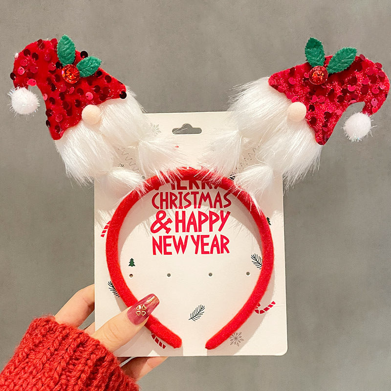 Christmas Hairband Decoration Tree Headband Bow Hair Clip