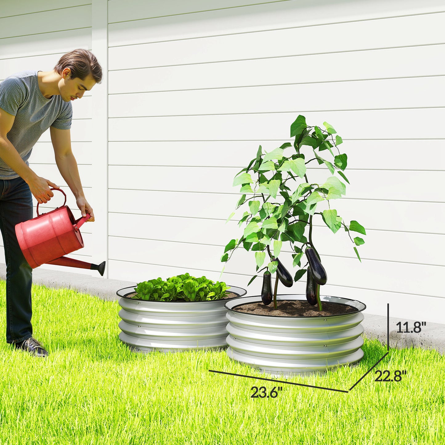 Set of 2 Raised Garden Bed