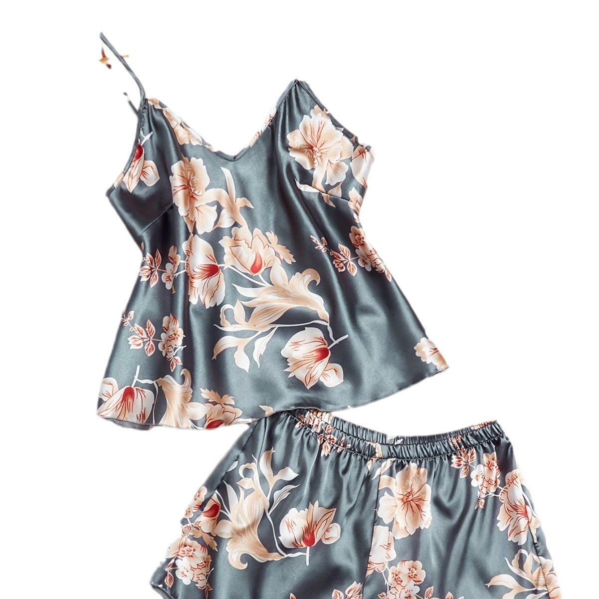 Womens Casual Lightweight Cool-Feel Tank Top And Shorts Two-Piece Set