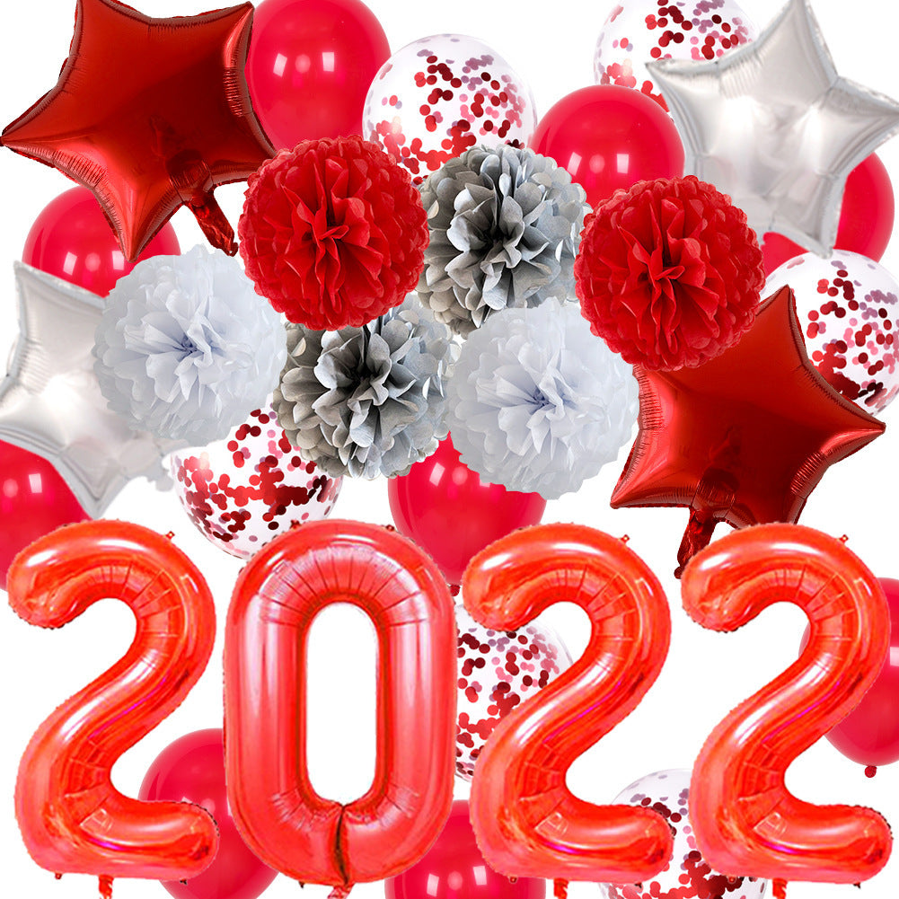 New Year Party Balloons New Year Decoration Balloon Set