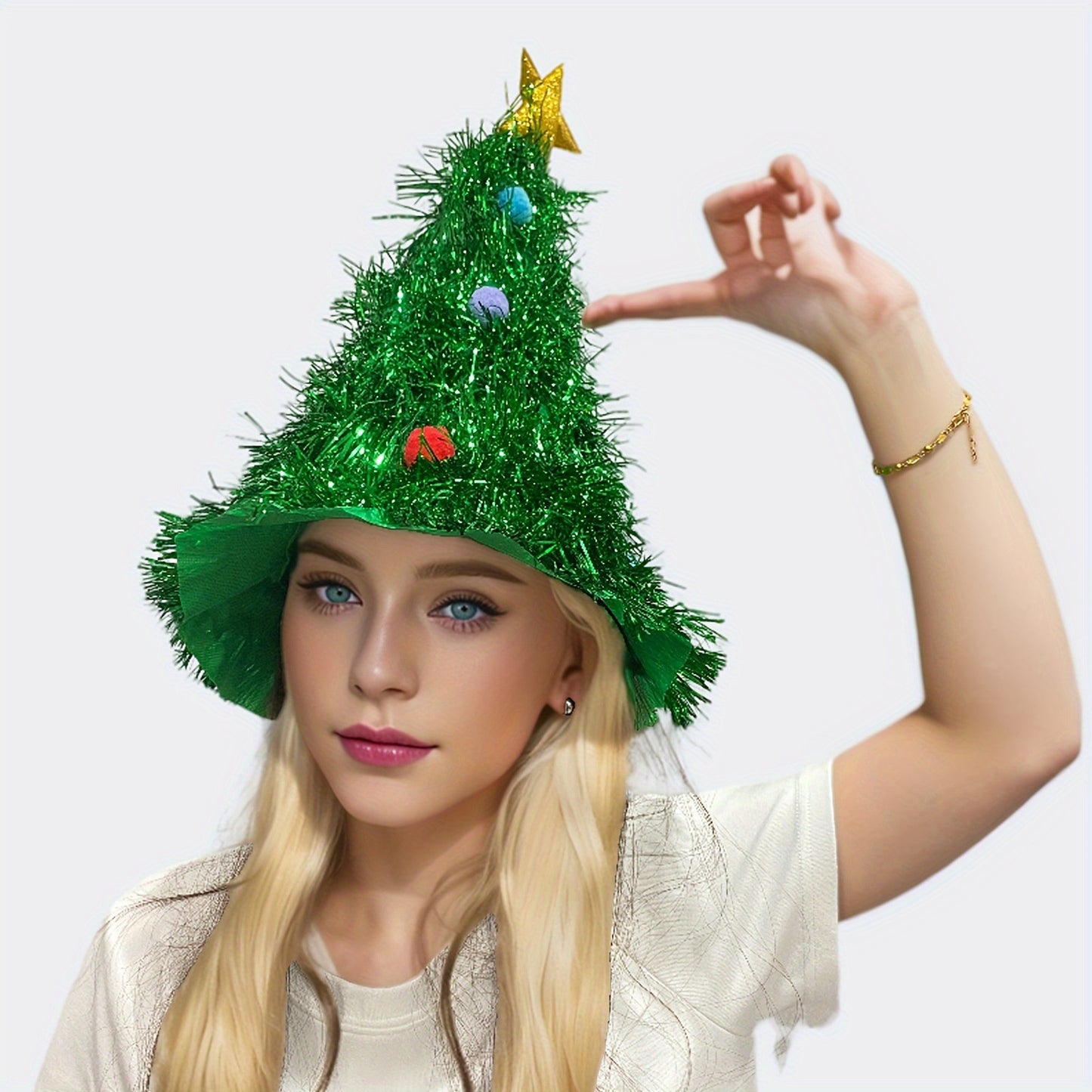 Christmas Tree Hat Decoration Photo Carnival Party Performance Festival Props