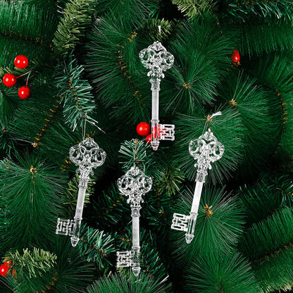 Transparent Snowflake Deer Pendant Christmas Party Decoration Christmas Tree Decor Hanging Ornaments New Year Gifts