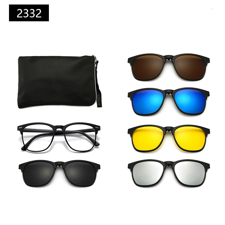 Magnetic Set Of Glasses Polarized Sunglasses Get Glasses Bag Free