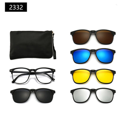 Magnetic Set Of Glasses Polarized Sunglasses Get Glasses Bag Free