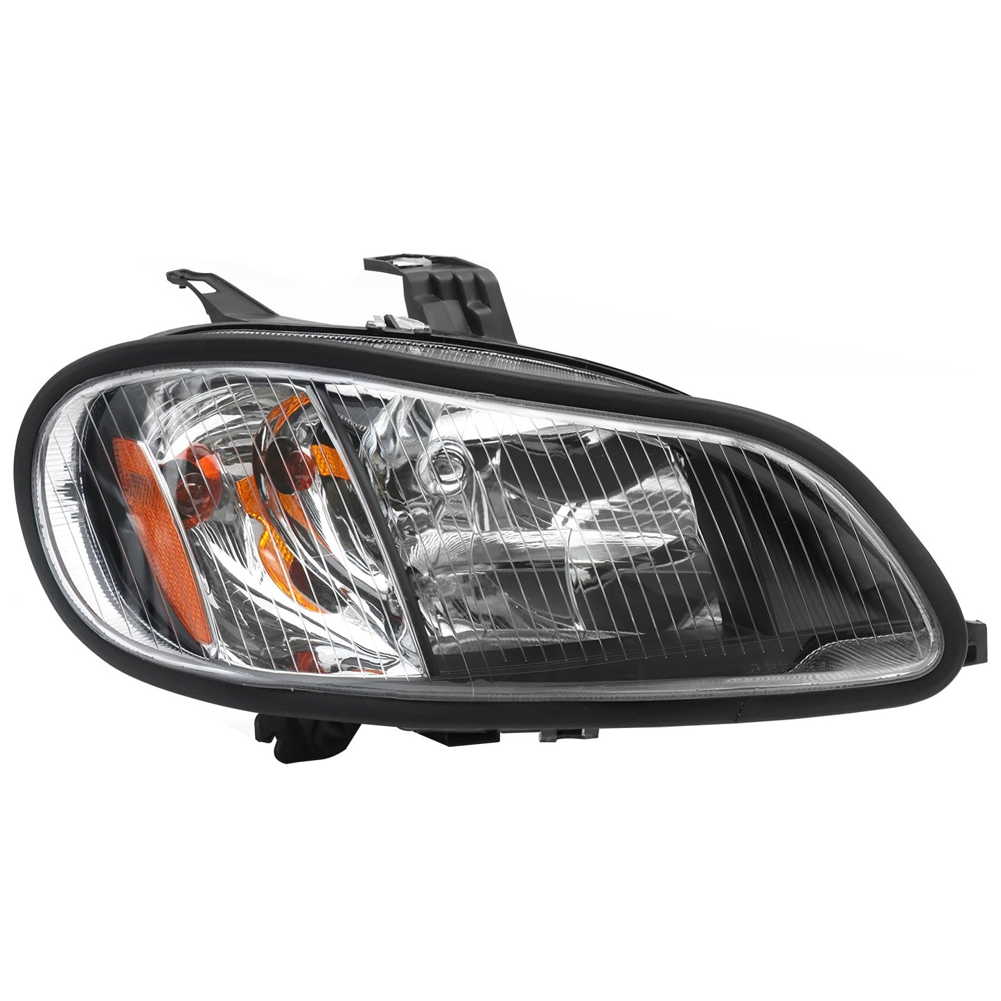 2004-2013 Freightliner M2 Headlights, Set-2 Pieces, White-black