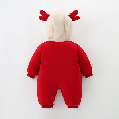 Baby Chinese New Year Clothes Winter Cotton-padded Jumpsuits