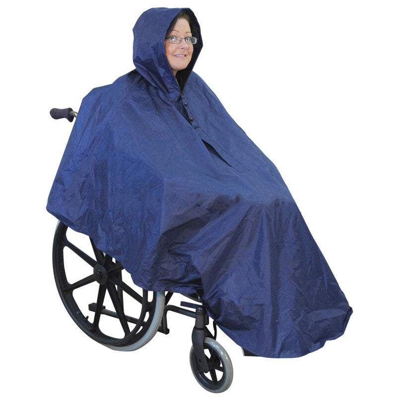 Wheelchair Waterproof Poncho Rain Cover With Hood Disability Aid Rain Coat