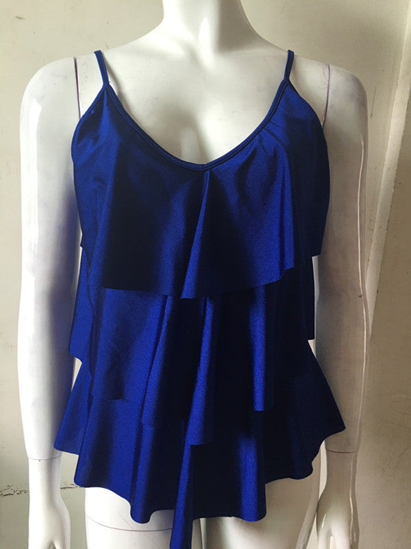 new suit Color Explosion size Siamese swimsuit Sexy Swimwear bikinis backless cover large belly