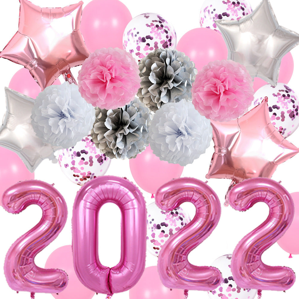 New Year Party Balloons New Year Decoration Balloon Set