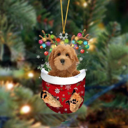 New Creative Cute Christmas Socks Dog Pendant Decoration Holiday Gift