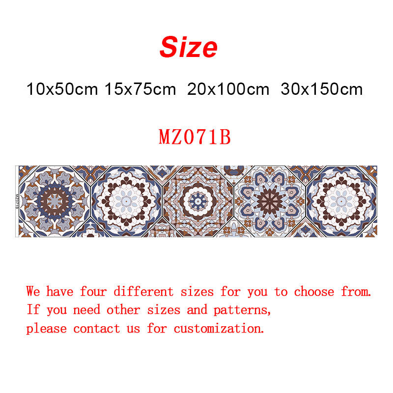 Retro European and American tiles stickers stairs kitchen bathroom decoration wallpaper