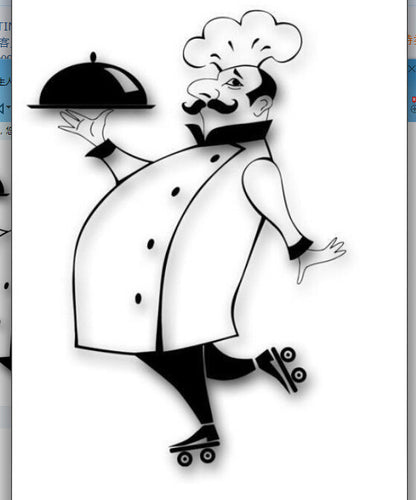 Chef carved removable personalized wall stickers living room kitchen wall customization