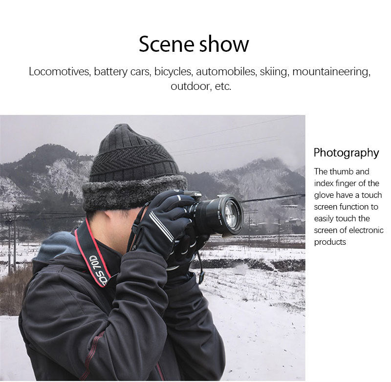 Winter Warm Riding Gloves Plus Fleece Touch Screen Gloves