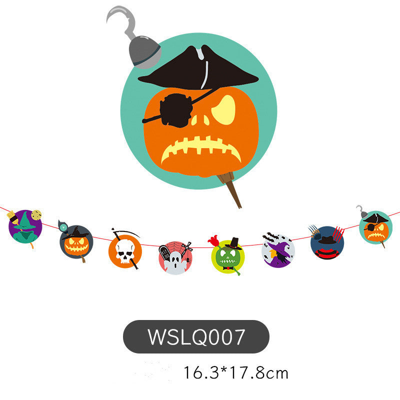 Decoration Halloween Arrangement Party Bar KTV Pull Ghost Festival Bunting Flags