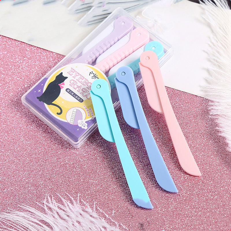 Portable foldable eyebrow trimmer