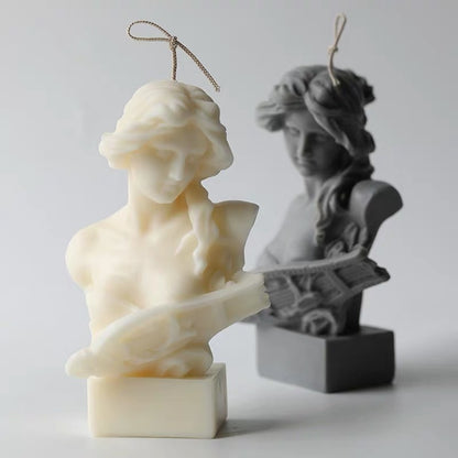 Piano woman like candle mold