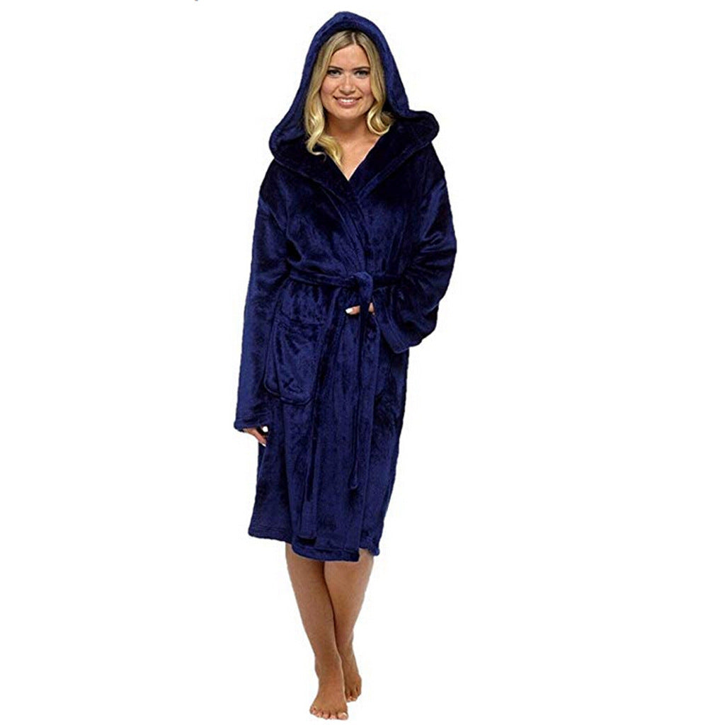 Women's Long Bathrobe With Belt