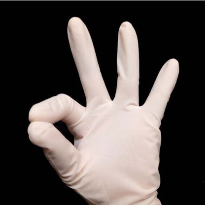 Disposable medical sterile rubber surgical gloves