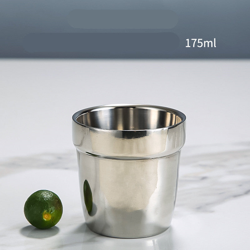 Stainless Steel Double Beer Mug Korean Style