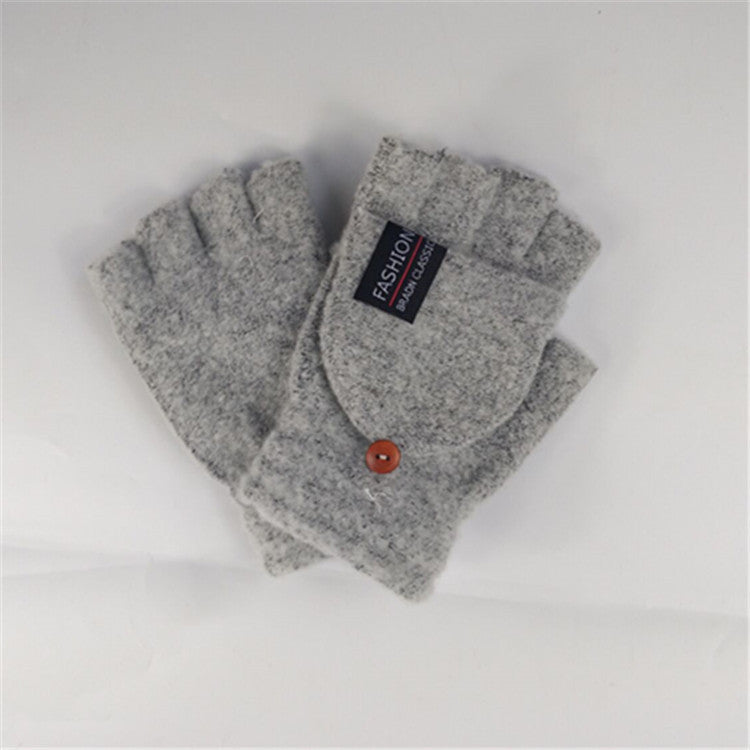 Winter warm half-finger gloves
