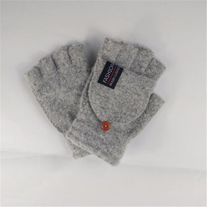 Winter warm half-finger gloves