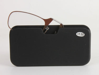 Clip-on reading glasses SOS wallet emergency glasses