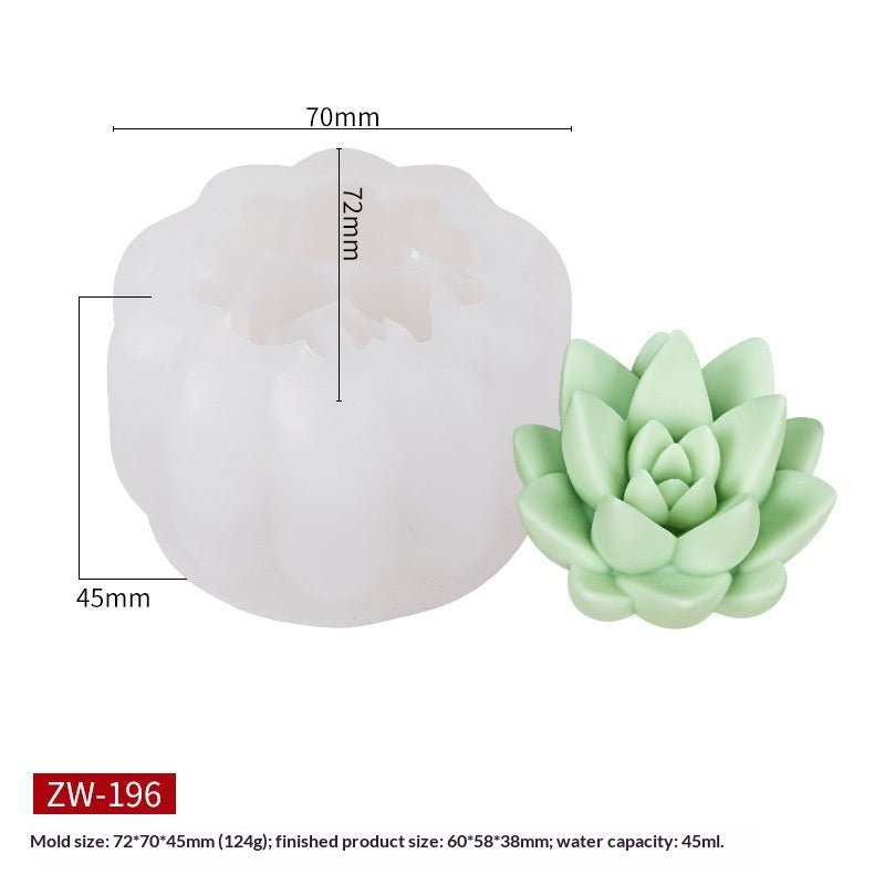 3D Succulent Silicone Candle Mold Cupcake Mold