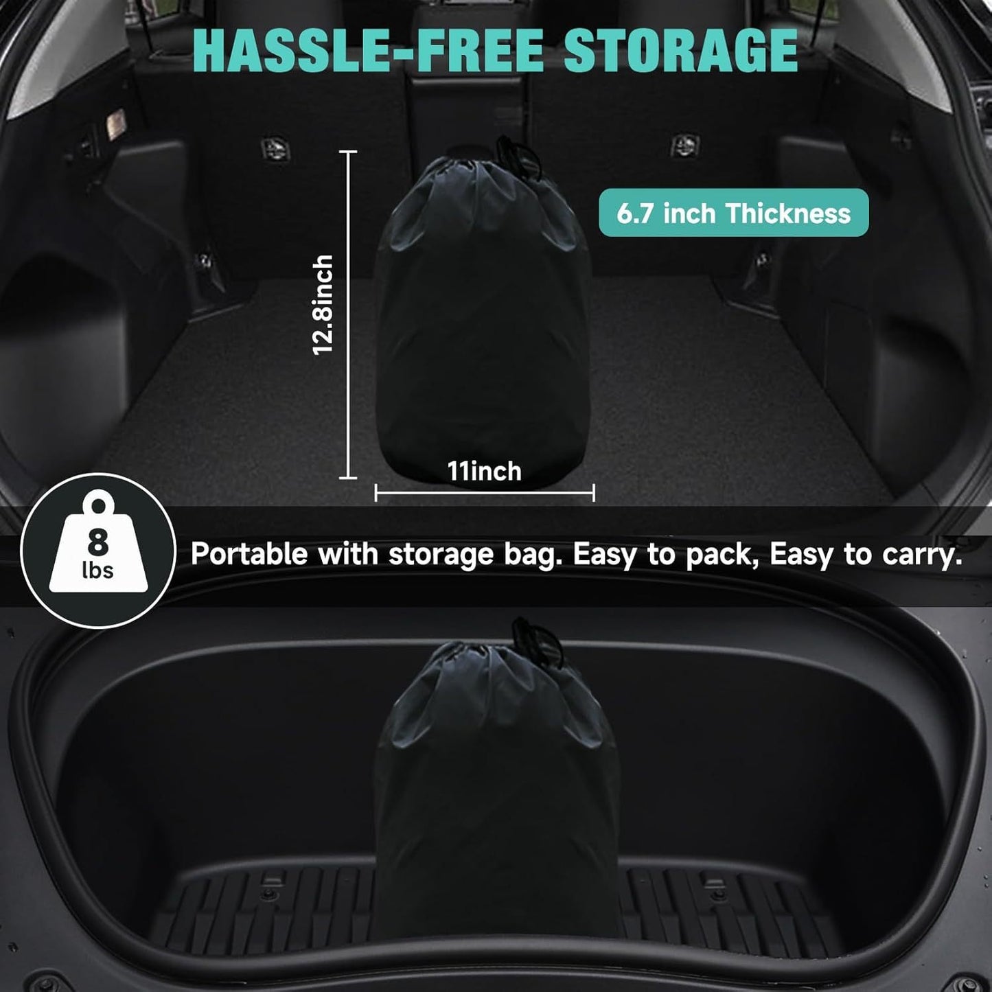 T ESLA Model Y Mattress- Inflatable Camping Bed Air Mattress For Model Y And SUV Travel,Foldable Air Mattress With Air Pump, 2 Air Pillows, And Storage Bag