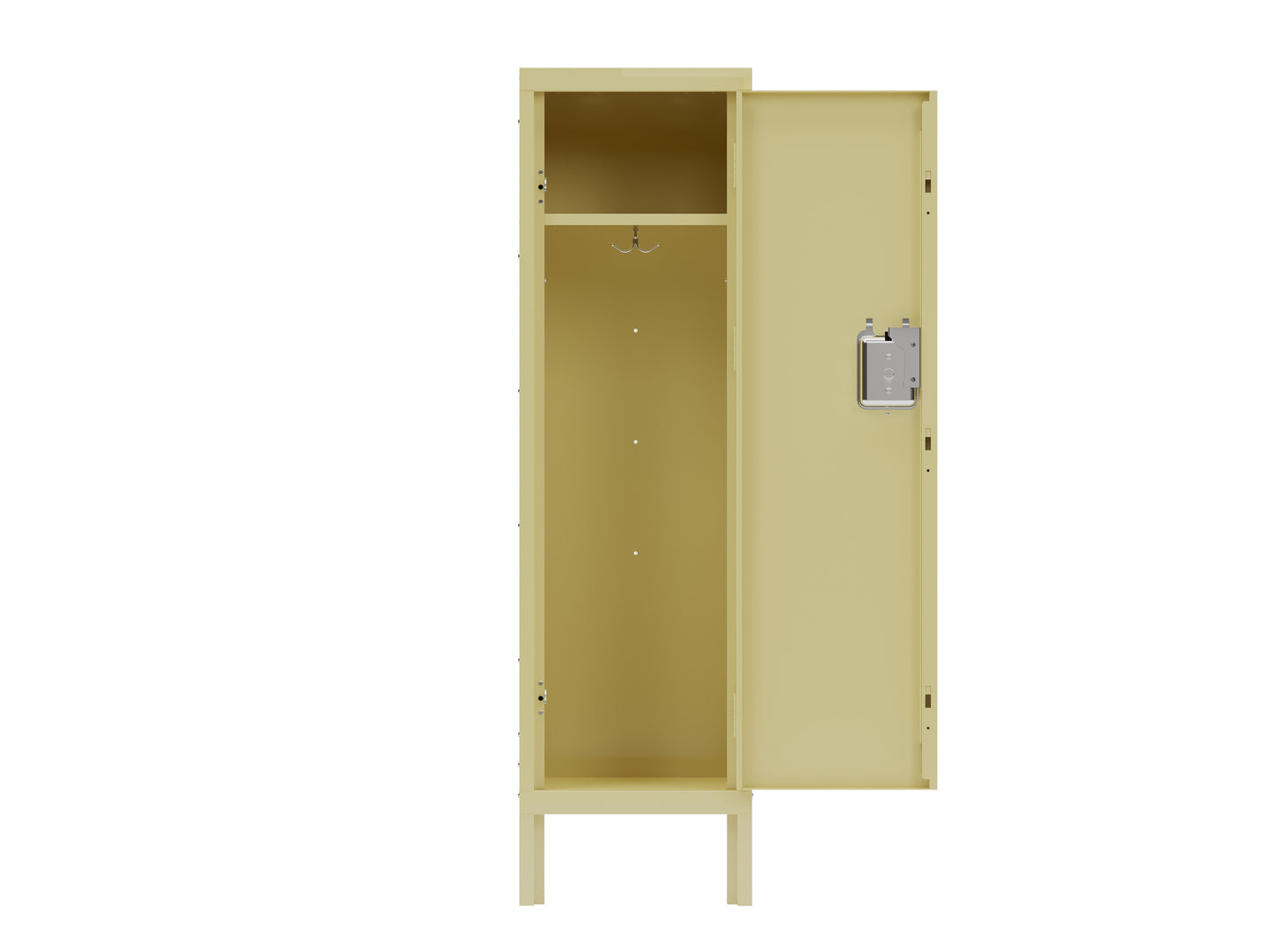 1 Door Tall Single Metal Locker-Retro Style Storage Cabinet--Industrial Furniture--For Living Room Bedroom Storage Room Gym School--Yellow