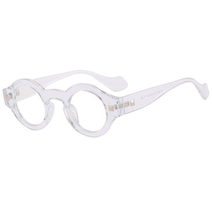 Retro Hawksbill Color Small Round Rim Glasses