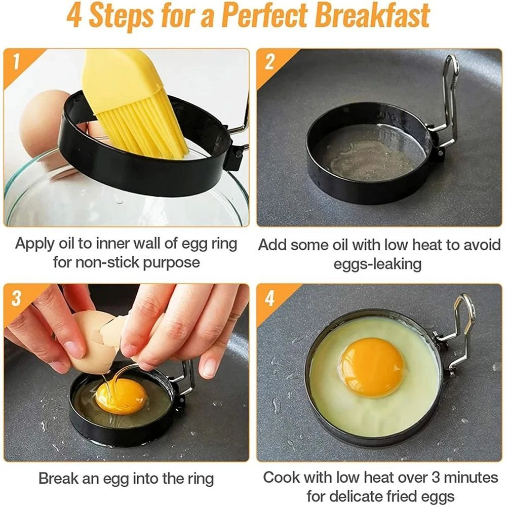 UFO STYLE Metal Fried Egg Pancake Ring Omelette Fried Egg Round Shaper Eggs Mold For Cooking Breakfast Pan Oven Kitchen