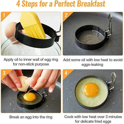 UFO STYLE Metal Fried Egg Pancake Ring Omelette Fried Egg Round Shaper Eggs Mold For Cooking Breakfast Pan Oven Kitchen