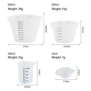 Multi-specification Silica Gel Measuring Cup 6-piece Set