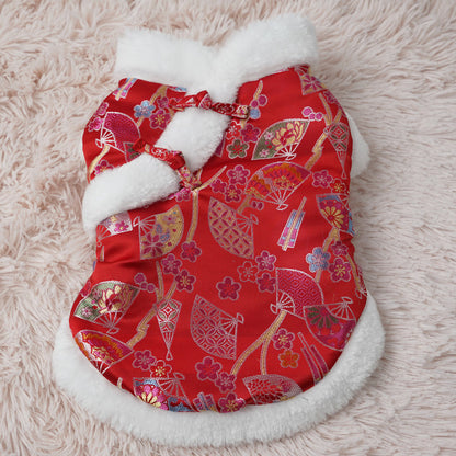 New Year Pet Cotton Clothes Thicken And Keep Warm