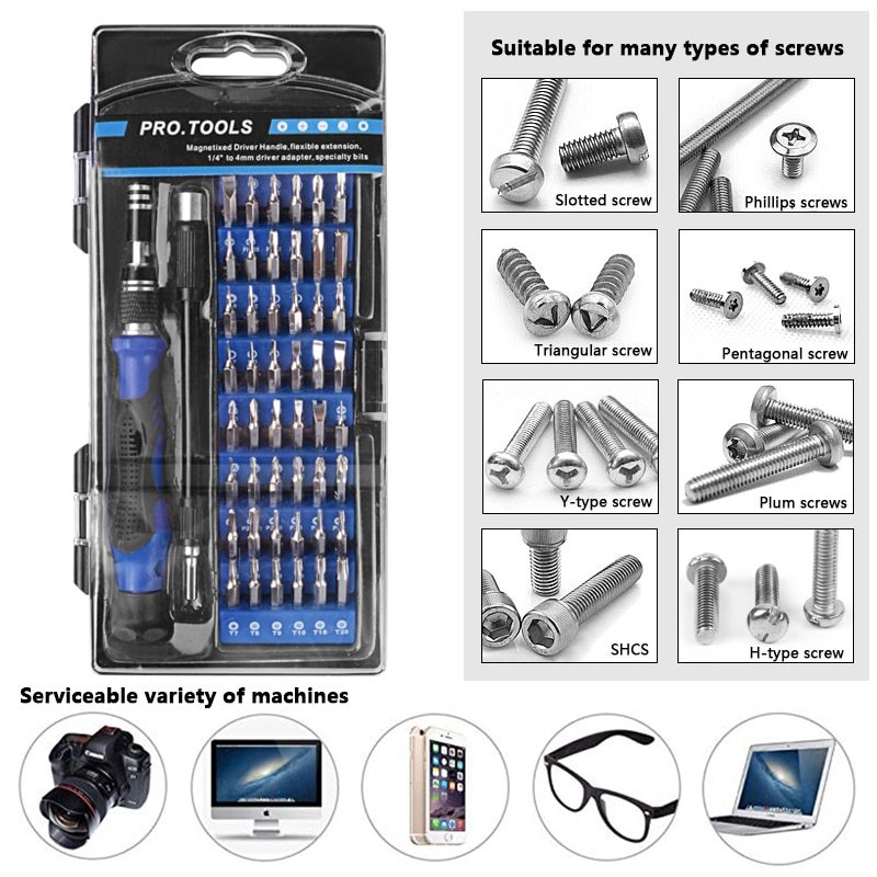 Handskit Screwdriver set Multifunctional Screwdriver Hand Tool Kit for Phone Tablet Compute Repair Maintenance Tool Hand Tools