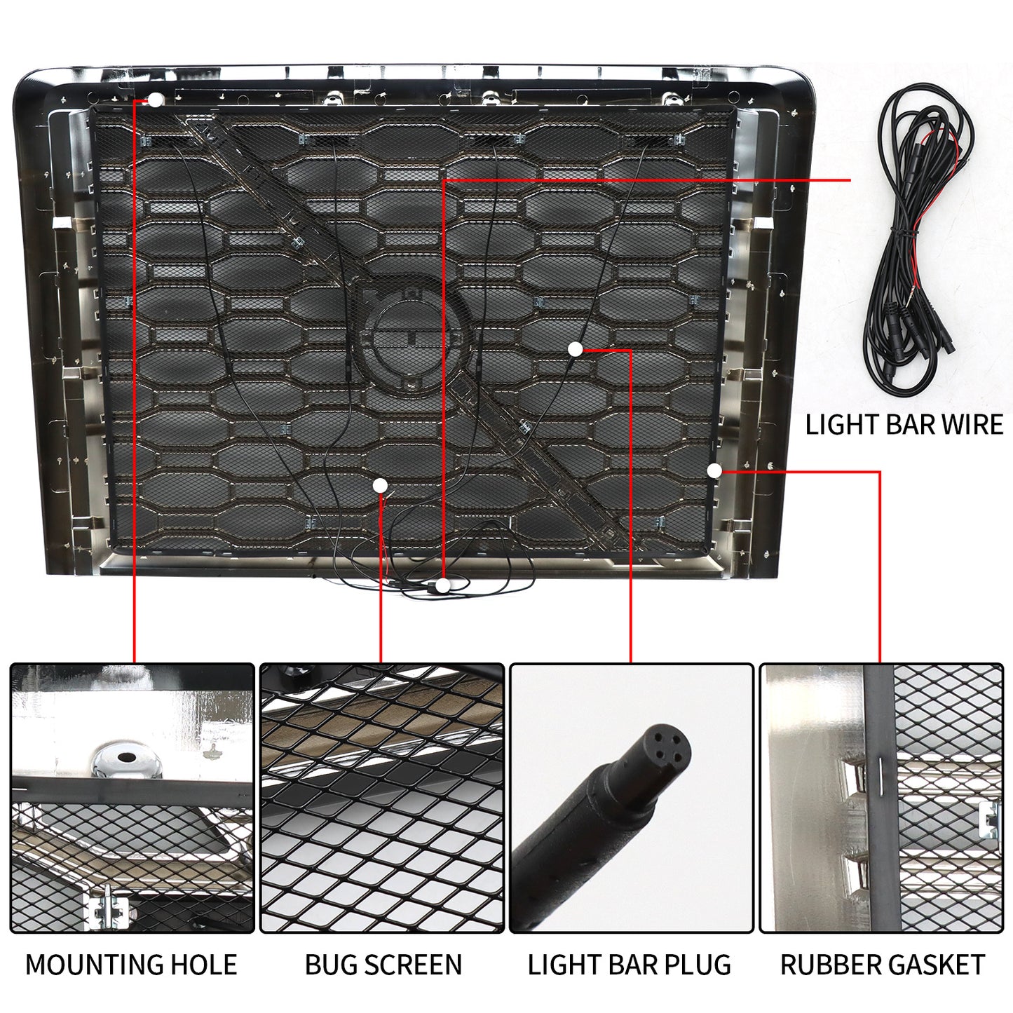 VOLVO, 2018-, VNL, China Net, US Version, Silver-gray Paint, With Insect-proof Net, Revised