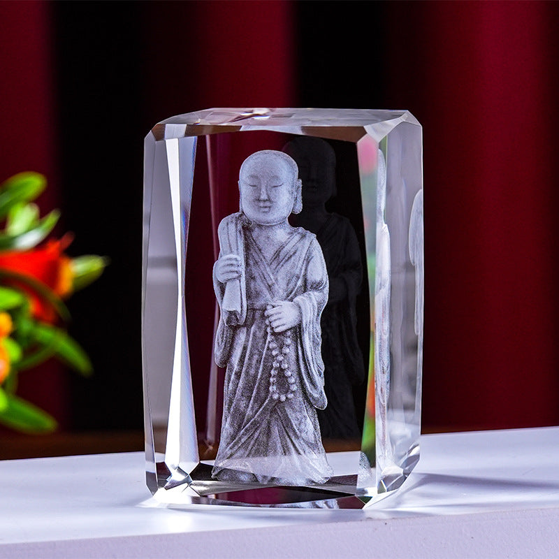 Interior Carving 3D Animal Series Crystal Statue Tourist Souvenir